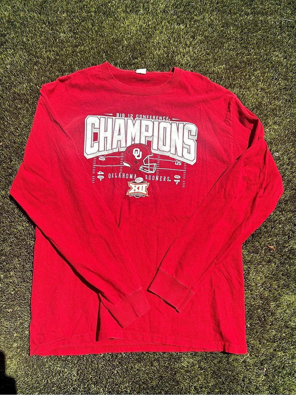 Oklahoma Champions Long Sleeve Tee in Red